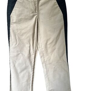 Ann Taylor Two-Tone Ankle Jeans - Black and Tan